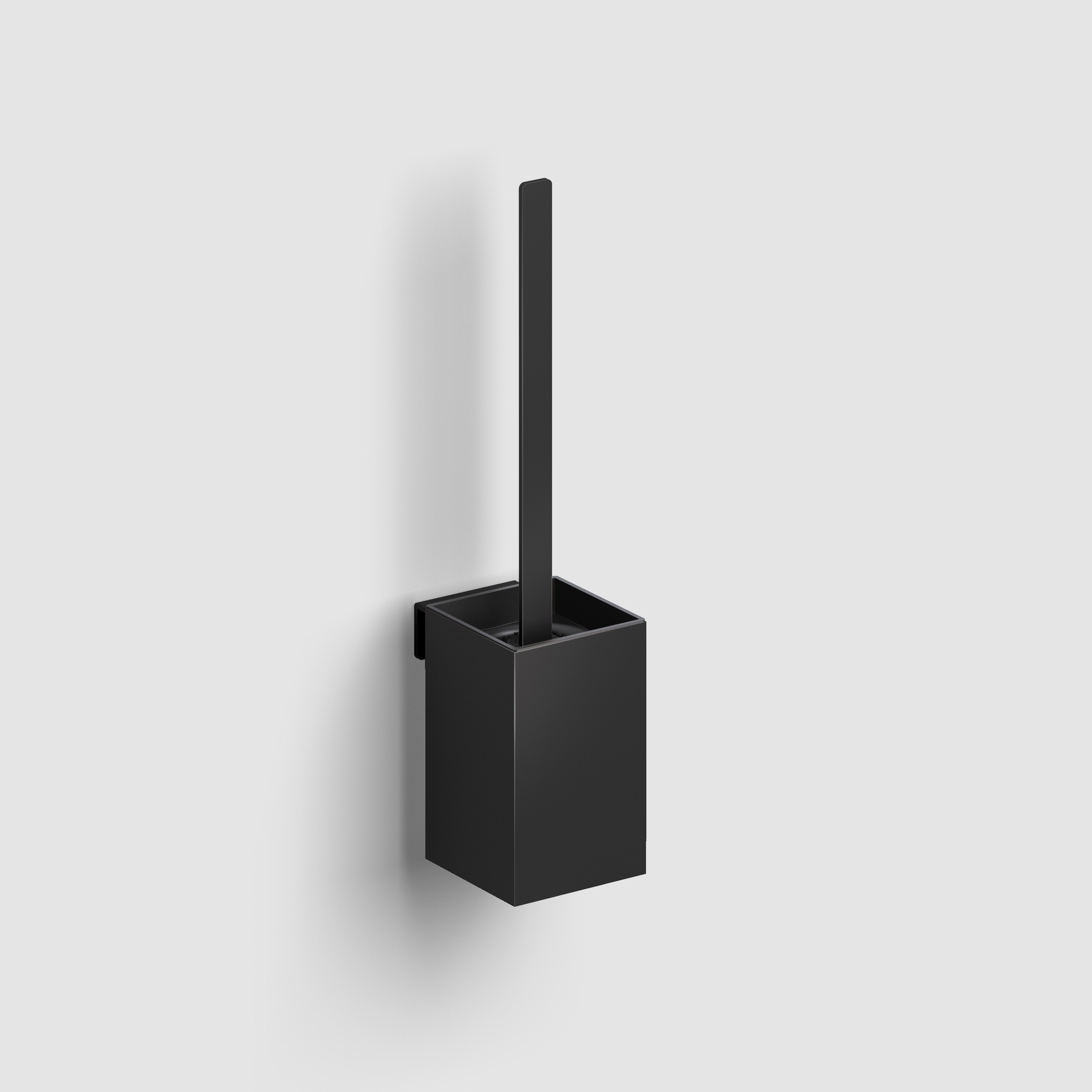 Clou Fold toiletborstelgarnituur, wandmodel, mat zwart	